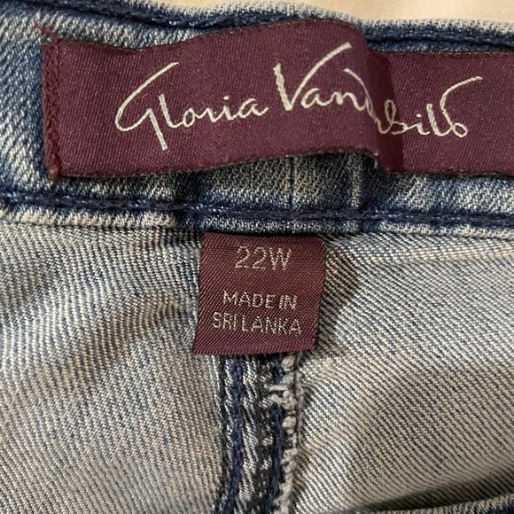 Gloria Vanderbilt Amanda Blue Denim Jeans Size 22 - Picture 3 of 13
